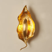 Leaf Brass Wall Lamp-DWHOME