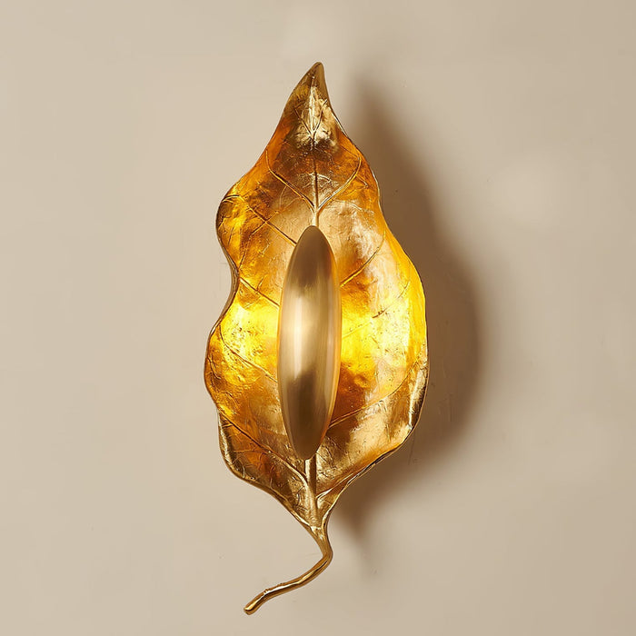 Leaf Brass Wall Lamp-DWHOME