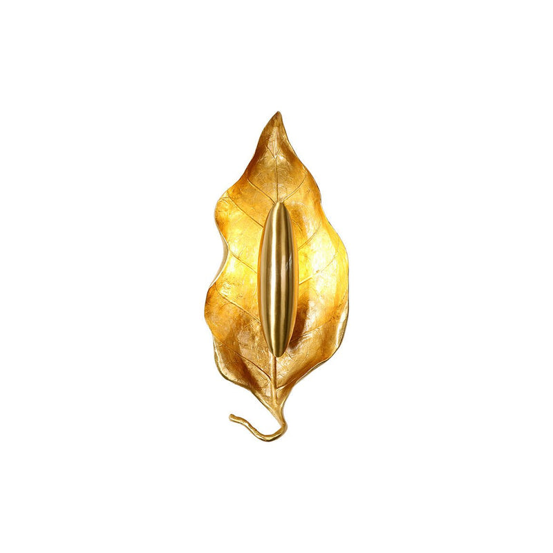 Leaf Brass Wall Lamp-DWHOME