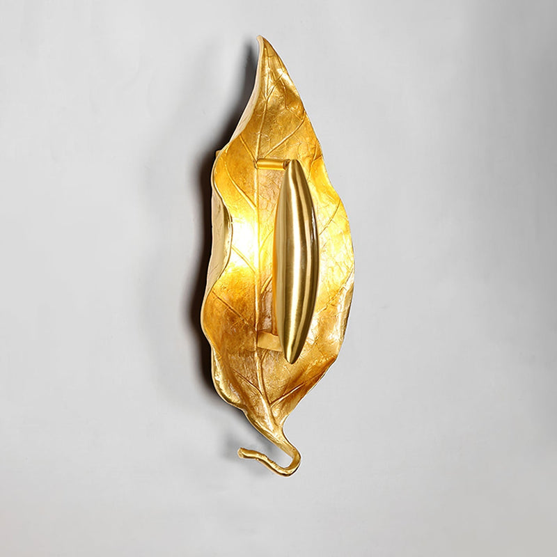 Leaf Brass Wall Lamp-DWHOME