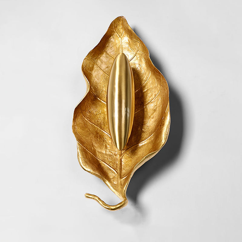 Leaf Brass Wall Lamp-DWHOME