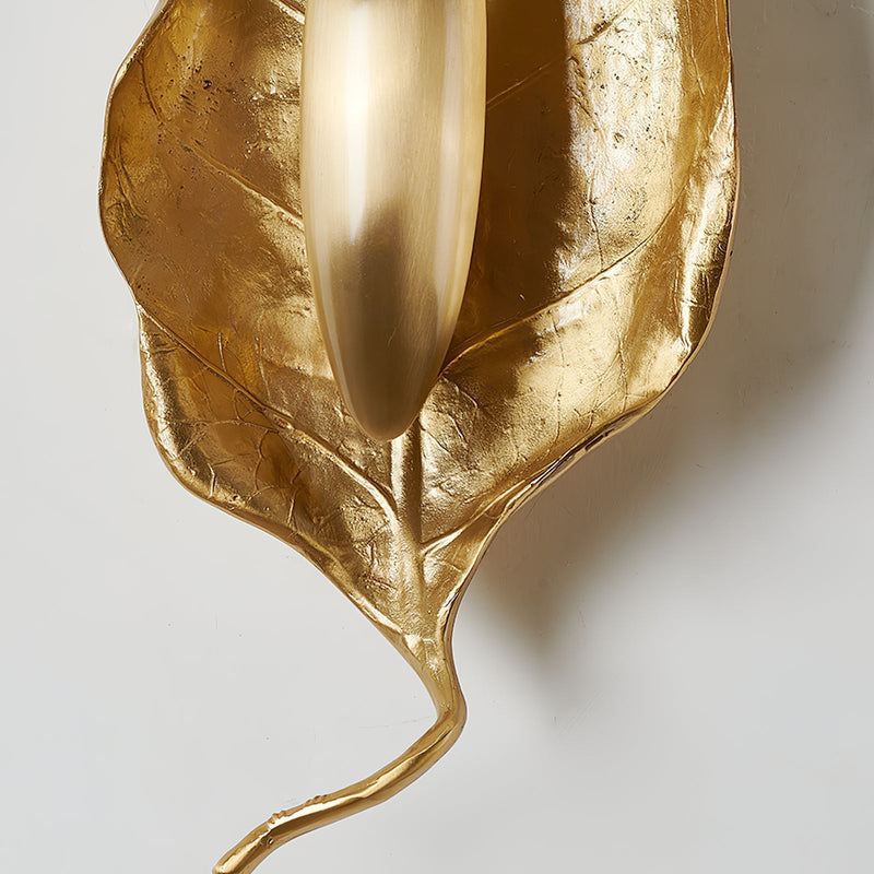 Leaf Brass Wall Lamp-DWHOME