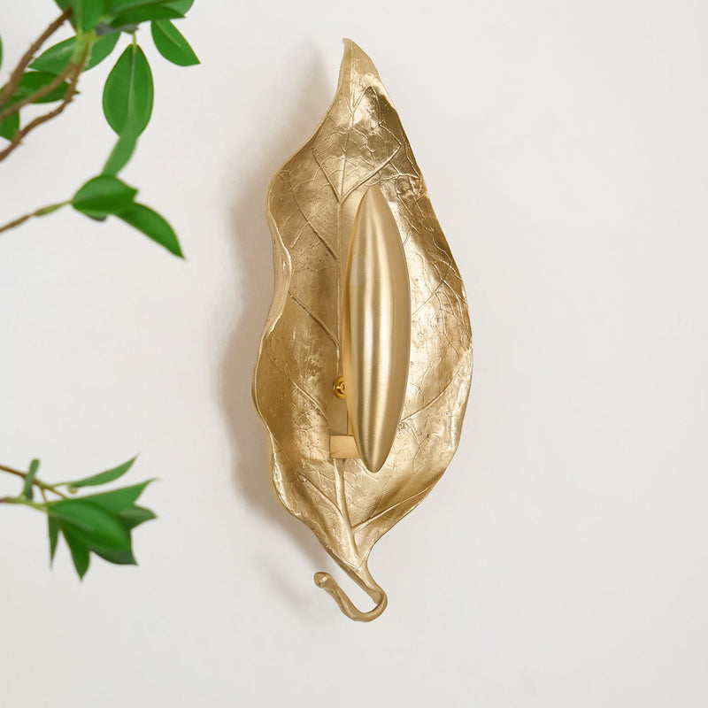 Leaf Brass Wall Lamp-DWHOME