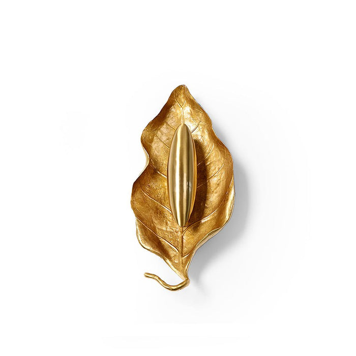 Leaf Brass Wall Lamp-DWHOME
