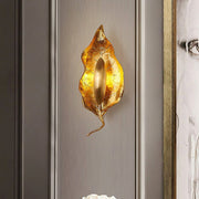 Leaf Brass Wall Lamp-DWHOME