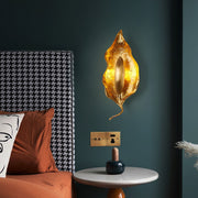 Leaf Brass Wall Lamp-DWHOME