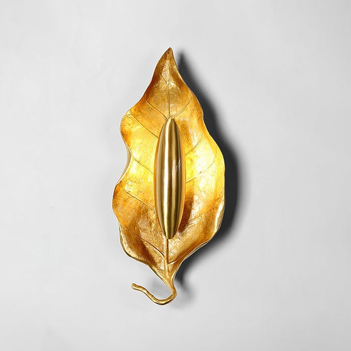 Leaf Brass Wall Lamp-DWHOME