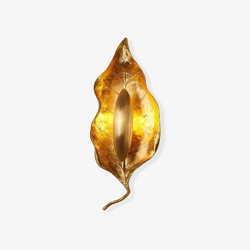 Leaf Brass Wall Lamp-DWHOME