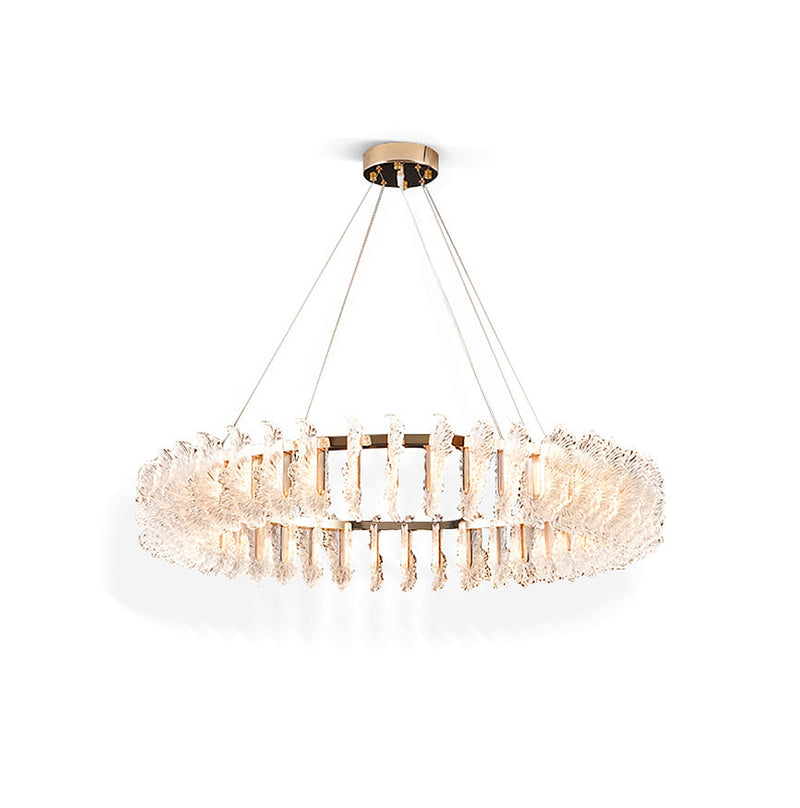 Leaf Glass Chandelier-DWHOME