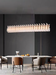 Leaf Glass Chandelier-DWHOME