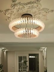 Leaf Glass Chandelier-DWHOME