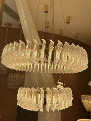 Leaf Glass Chandelier-DWHOME