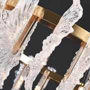 Leaf Glass Chandelier-DWHOME