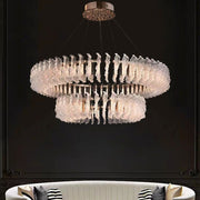Leaf Glass Chandelier-DWHOME