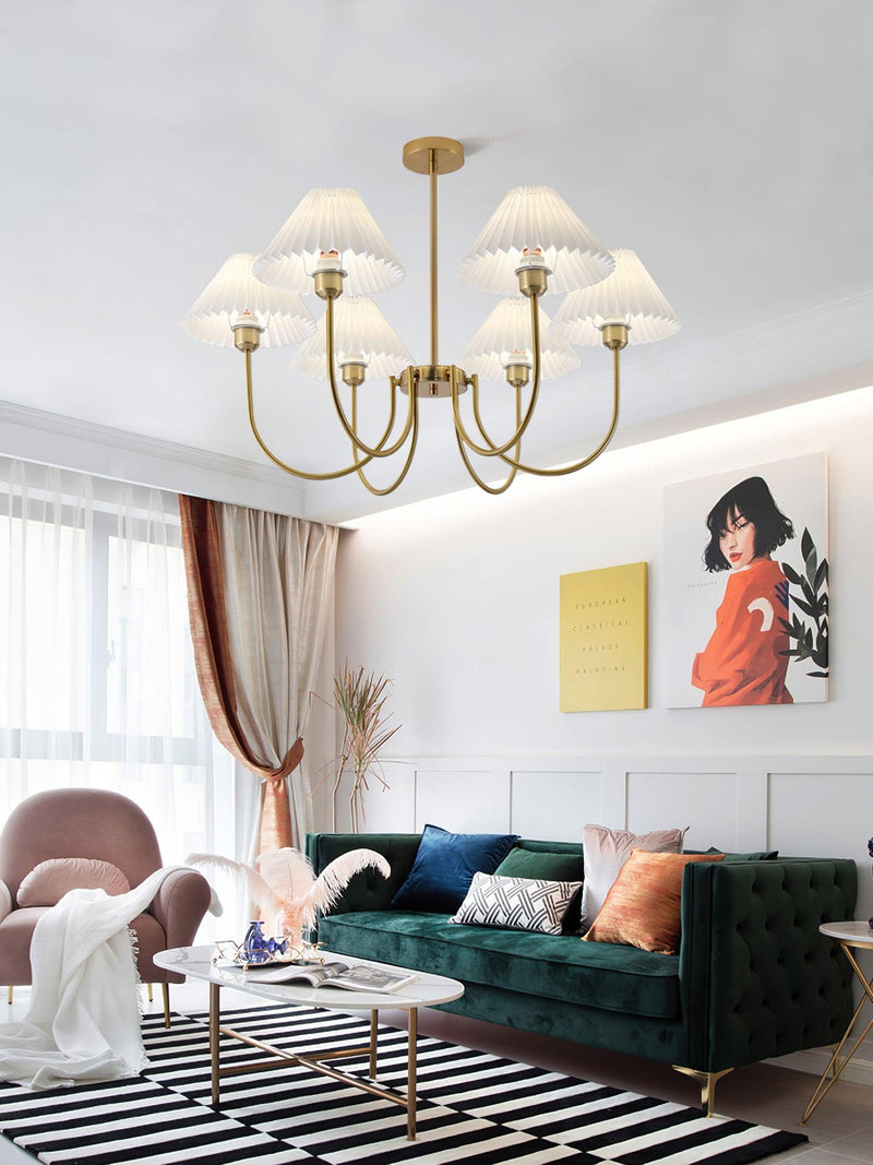 Lenore Pleated Chandelier-DWHOME