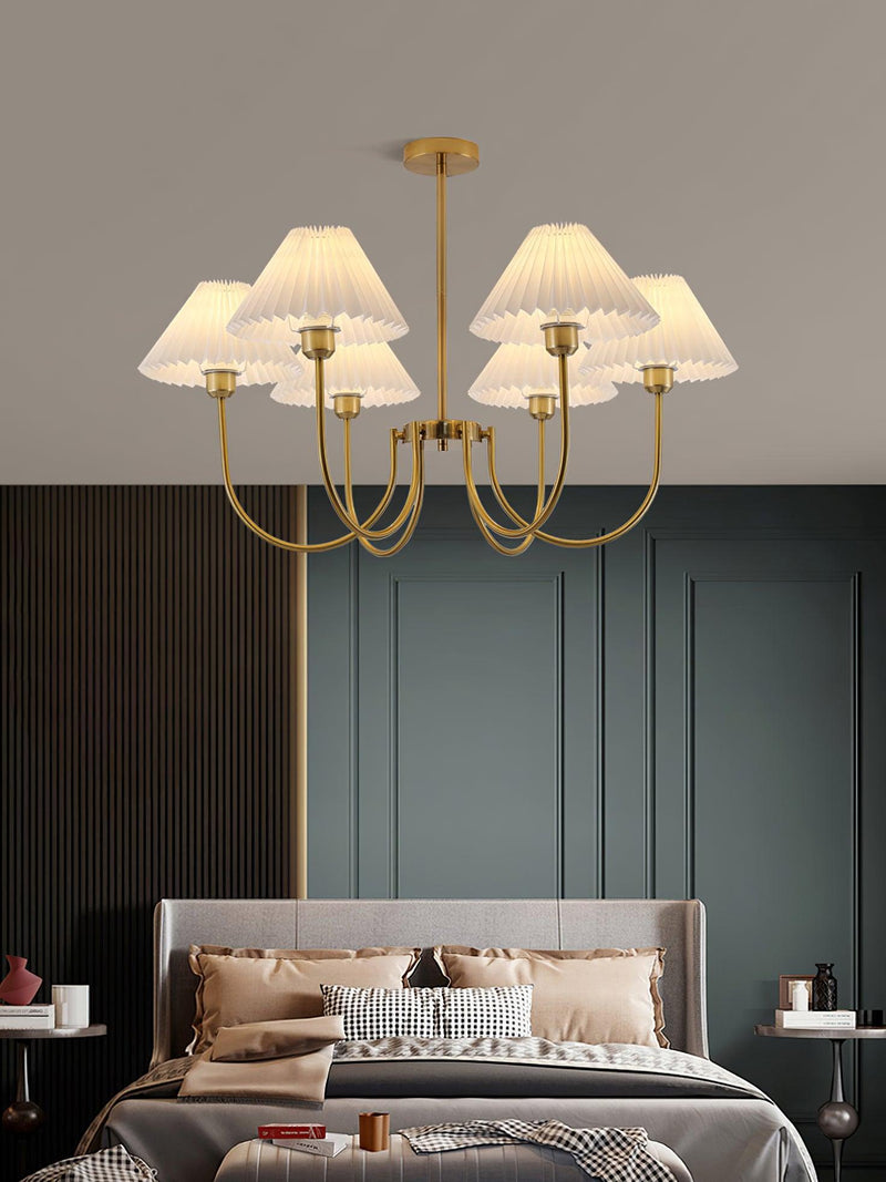 Lenore Pleated Chandelier-DWHOME