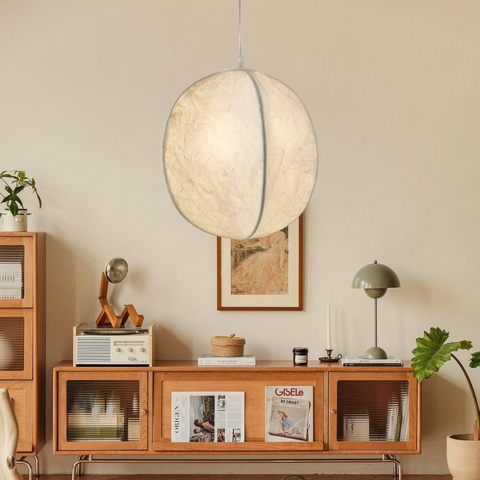 Lilian Silk Sphere Pendant Lamp-DWHOME