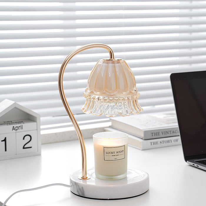 Lily Marble Warmer Table Lamp-DWHOME