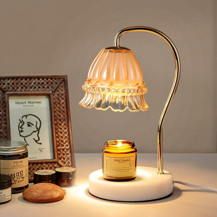 Lily Marble Warmer Table Lamp-DWHOME