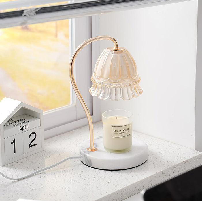 Lily Marble Warmer Table Lamp-DWHOME