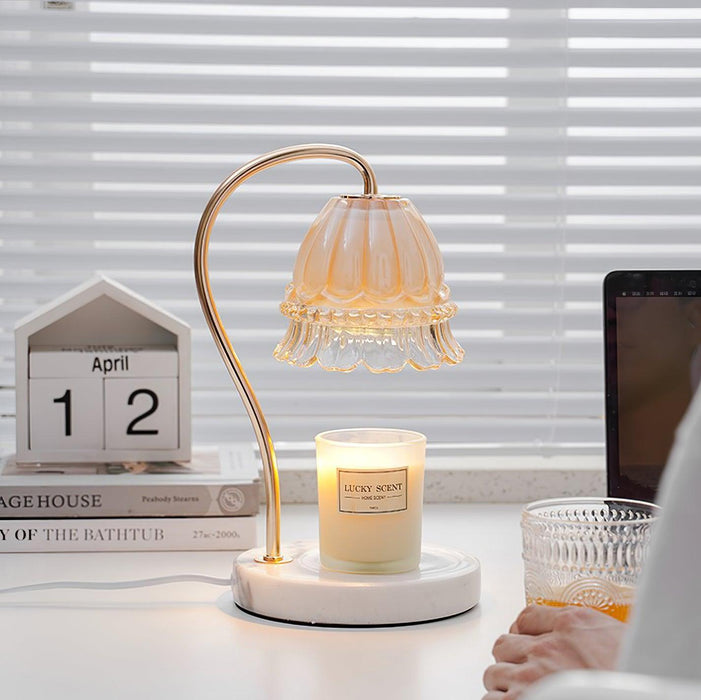 Lily Marble Warmer Table Lamp-DWHOME
