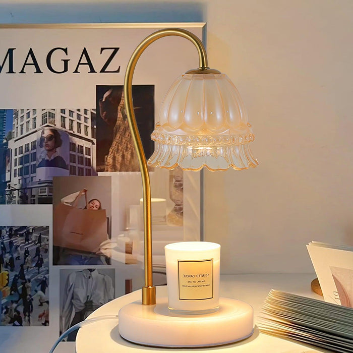 Lily Marble Warmer Table Lamp-DWHOME