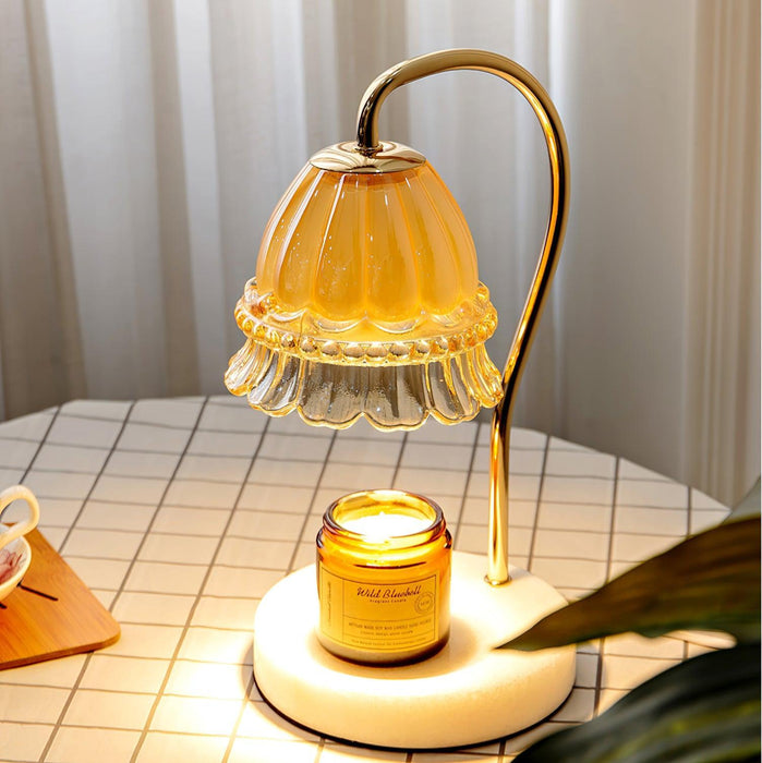 Lily Marble Warmer Table Lamp-DWHOME