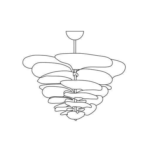 Textured Glass Leaf Amber Chandelier-DWHOME