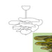 Textured Glass Leaf Green Chandelier-DWHOME