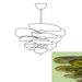 Textured Glass Leaf Green Chandelier-DWHOME