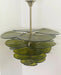 Textured Glass Leaf Green Chandelier-DWHOME
