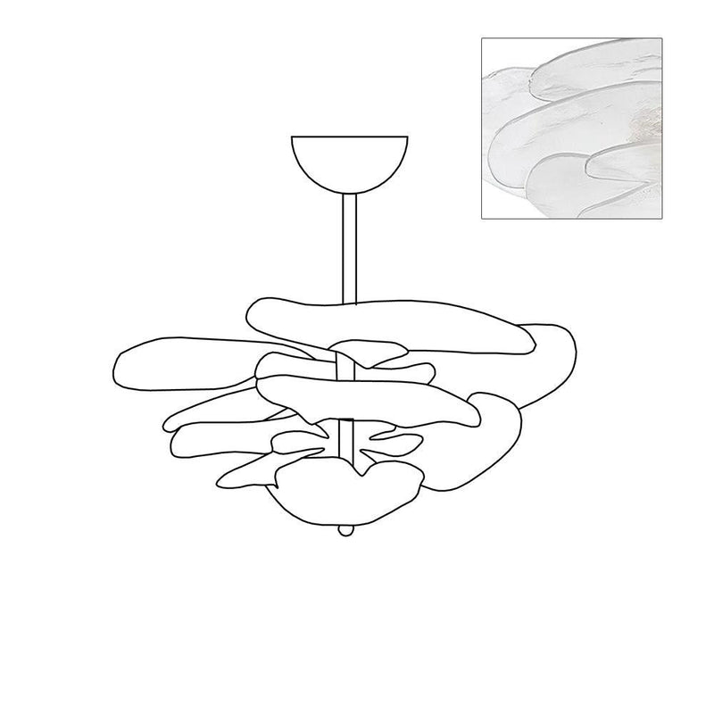 Petals Gold Murano Chandelier-DWHOME