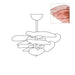 Petals Gold Murano Chandelier-DWHOME