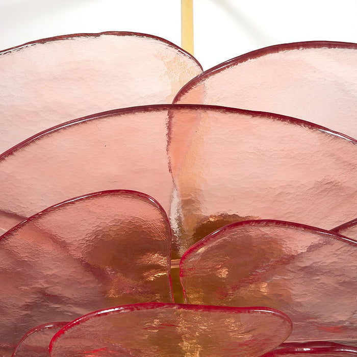 Lotus Leaf Layered Glass Chandelier-DWHOME