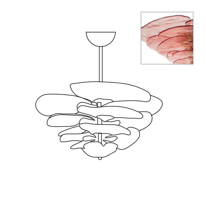 Petals Gold Murano Chandelier - DWHOME