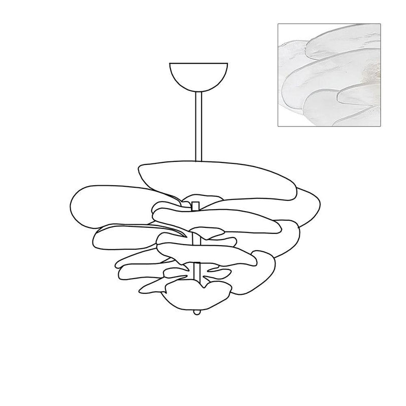 Petals Gold Murano Chandelier-DWHOME