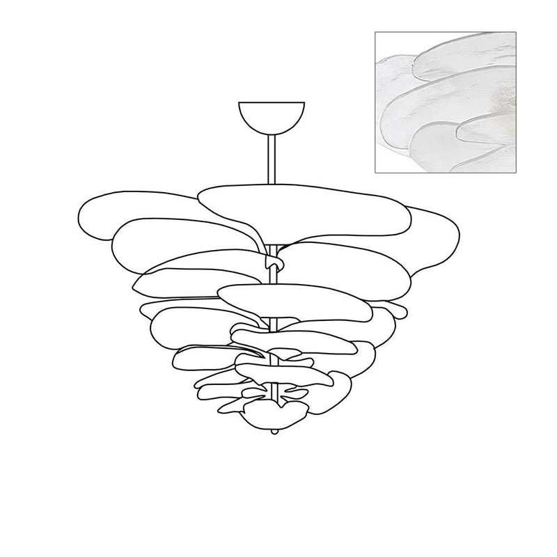 Petals Gold Murano Chandelier-DWHOME