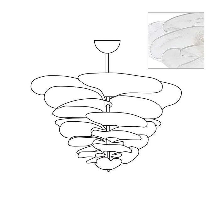 Petals Gold Murano Chandelier-DWHOME
