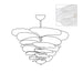 Petals Gold Murano Chandelier-DWHOME