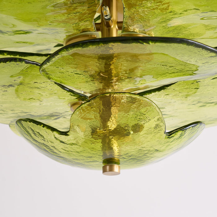 Lotus Leaf Layered Glass Chandelier-DWHOME