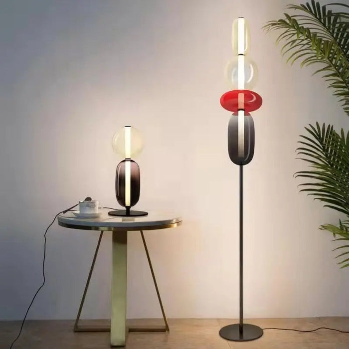 Lina Glass Shade Floor Lamp.