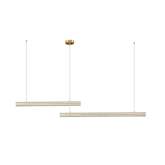 Linear Ribbon Island Pendant Light.