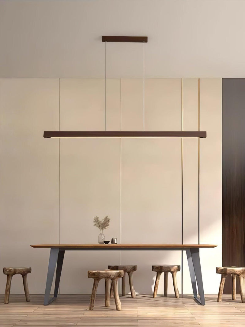 Linear Wooden Pendant Light-DWHOME