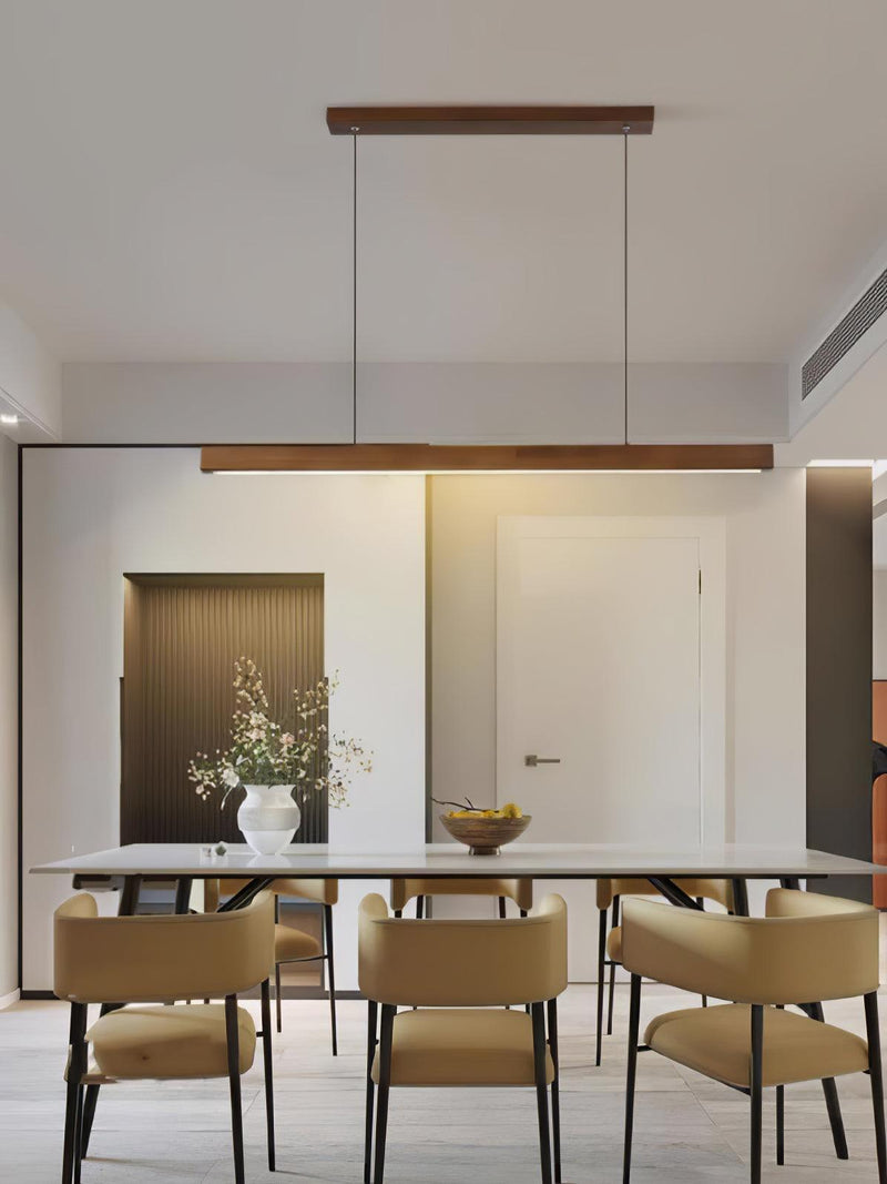 Linear Wooden Pendant Light-DWHOME