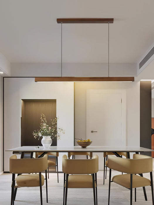 Linear Wooden Pendant Light-DWHOME