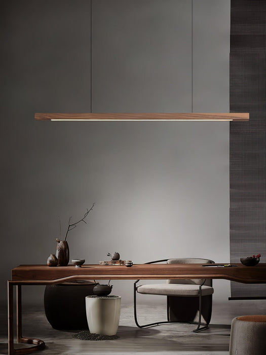 Linear Wooden Pendant Light - Vakkerlight