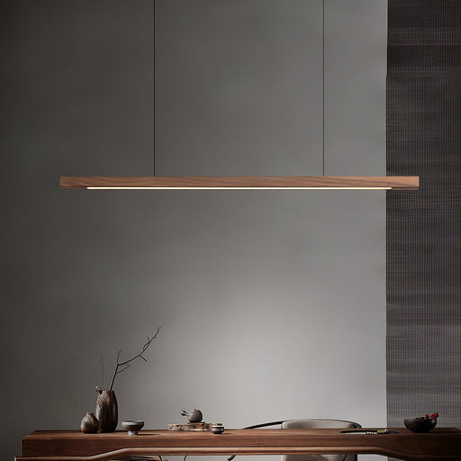 Linear Wooden Pendant Light.