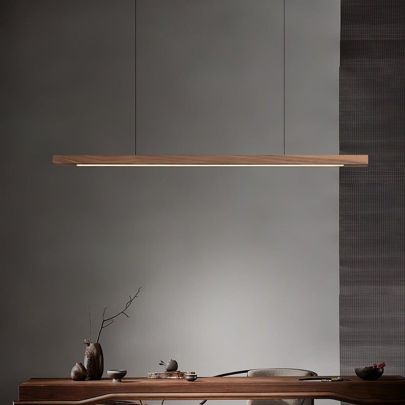 Linear Wooden Pendant Light-DWHOME
