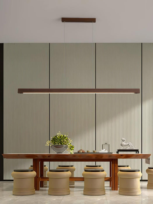 Linear Wooden Pendant Light-DWHOME
