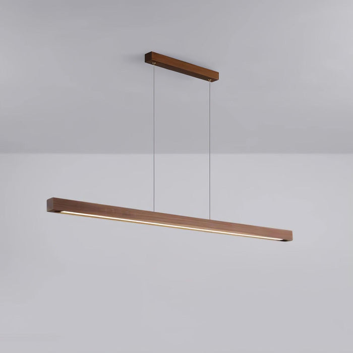 Linear Wooden Pendant Light.